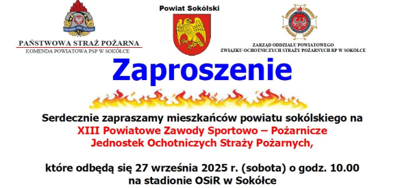 W ostatnią sobotę września strażacy z OSP staną do walki w zawodach