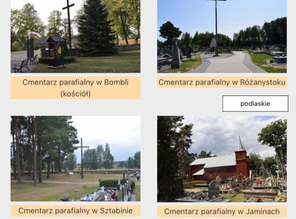 42 podlaskie nekropolie zostały zewidencjonowane w wyszukiwarce grobów. 