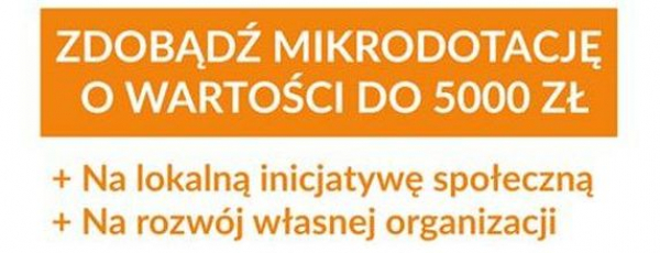 Zdobądź mikrodotację o wartości do 5000 zł [Plakat]