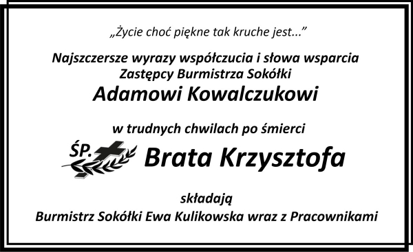 Najszczersze wyrazy współczucia