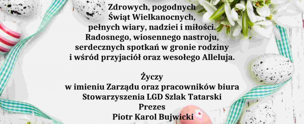 Życzenia od LGD Szlak Tatarski
