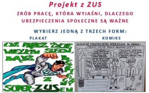 &quot;Projekt z ZUS&quot;-Konkurs skierowany do uczniów szkół podstawowych [Plakat]