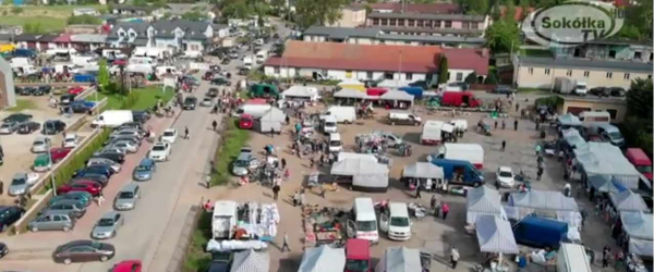 Sokólska targowica z lotu ptaka [Film, Dron]