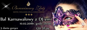 Zapraszamy na Karnawałowy Bal w Hotelu Borowinowy Zdrój w Supraślu [Plakat]