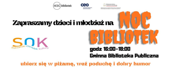 Noc Bibliotek już 17 października!