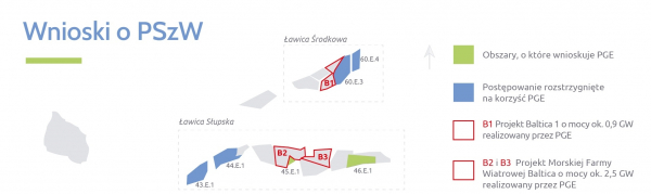 Stanowisko prezesa PGE Wojciecha Dąbrowskiego ws. rozstrzygnięcia na korzyść PGE kolejnych postępowań dotyczących nowych pozwoleń lokalizacyjnych (PSzW) dla morskich farm wiatrowych dla obszarów 60.E.4. i 44.E.1.