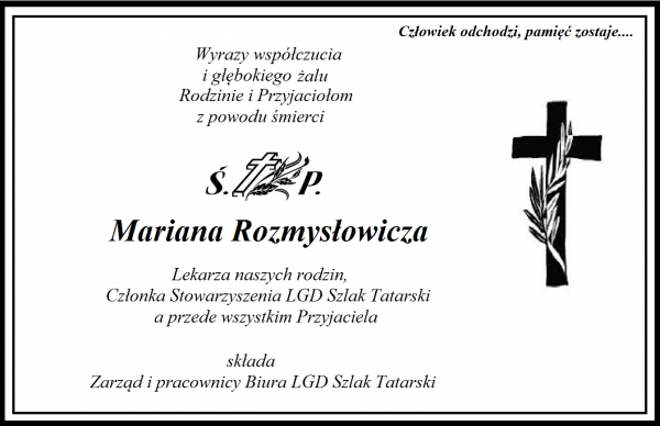 Wyrazy głębokiego wsp&oacute;łczucia
