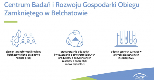 PGE otworzyła Centrum Badań i Rozwoju Gospodarki Obiegu Zamkniętego w Bełchatowie