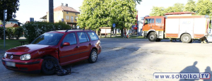 NA SYGNALE: Kolizja dwóch pojazdów koło stacji paliw