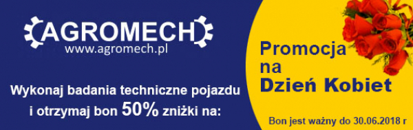 Promocja z okazji Dnia Kobiet na stacji diagnostycznej &quot;Agromech&quot; Sokółka