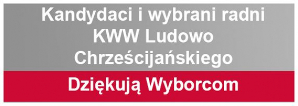 Podziękowania KWW Ludowo-Chrześcijańskiego