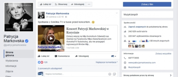 Nasze wideo na fanpage&#039;u Patrycji Markowskiej [Film]