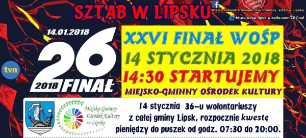 Sztab Wielkiej Orkiestry Świątecznej pomocy w Lipsku zaprasza na 26 finał [Film i Plakat]