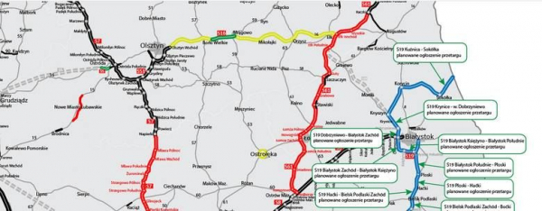 Ponad 100 km S19 powstanie w Podlaskiem [Mapka]