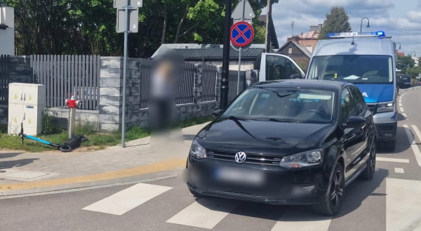 10-latek na hulajnodze elektrycznej spowodował kolizję