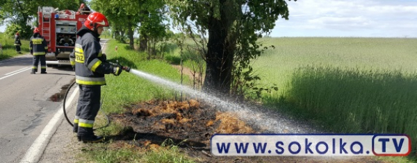 NA SYGNALE: Pożar na trasie Sok&oacute;łka - Kraśniany [Zdjęcia]