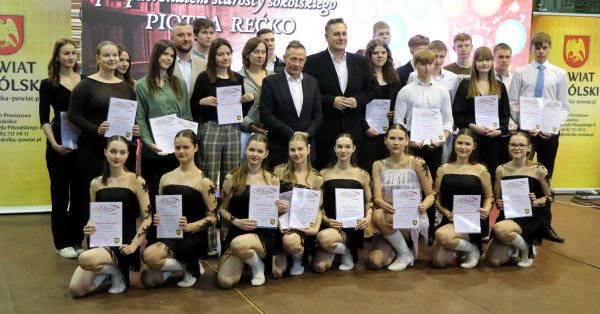 Uroczyste wręczenie Stypendi&oacute;w Starosty Sok&oacute;lskiego