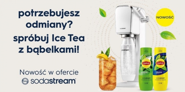 SodaStream proponuje nowy sposób na orzeźwienie - Lipton Ice Tea z bąbelkami