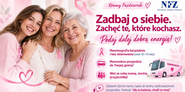 R&oacute;żowy Październik w Podlaskiem: mammobusy ruszają w trasę. Odwiedzą Sok&oacute;łkę i Dąbrowę Białostocką
