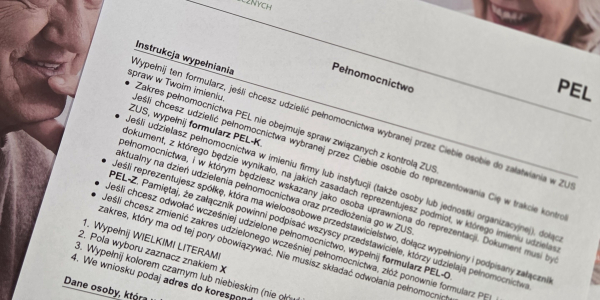 Senior może upoważnić inną osobę do załatwiania jego spraw w ZUS-ie