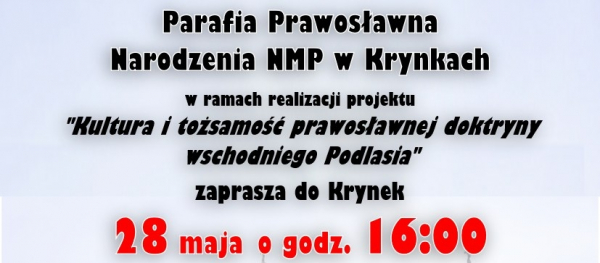 W Krynkach odbędzie się Koncert Muzyki Cerkiewnej [Plakat]